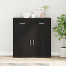 Sideboard med skuffe Sort eg 78 x 38 x 80 cm Konstrueret træ