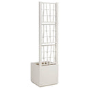 Havekrukke med trellis Hvid 36 x 36 x 140 cm PP