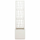 Havekrukke med trellis Hvid 36 x 36 x 140 cm PP