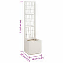 Havekrukke med trellis Hvid 36 x 36 x 140 cm PP
