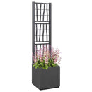 Havekrukke med trellis Mørkegrå 36 x 36 x 140 cm PP