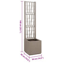 Havekrukke med trellis Lys Brun 36 x 36 x 140 cm PP