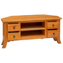TV-skab med hylde Naturfarvet 100 x 40,5 x 46 cm Massiv Mahogni