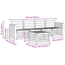 Sofasæt 5 pcs Naturfarvet Massivt Akacietræ