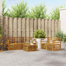 Sofasæt 6 pcs Naturfarvet Massivt Akacietræ