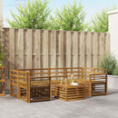 Sofasæt 7 pcs Naturfarvet Massivt Akacietræ