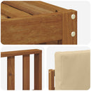 Sofasæt med pude 8 pcs Naturlig og Beige Massivt Akacietræ