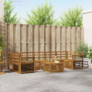 Sofasæt 8 pcs Naturfarvet Massivt Akacietræ