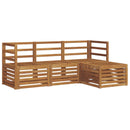 Udendørs sofagruppe 4 pcs Naturfarvet
