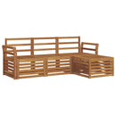 Udendørs sofagruppe 4 pcs Naturfarvet