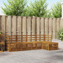 Udendørs sofagruppe 5 pcs Naturfarvet