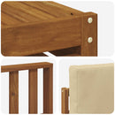 Udendørs sofagruppe med pude 6 pcs Naturlig og Beige
