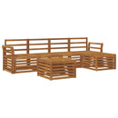 Udendørs sofagruppe 6 pcs Naturfarvet