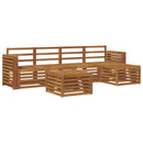 Udendørs sofagruppe 6 pcs Naturfarvet