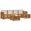 Udendørs sofagruppe 6 pcs Naturfarvet