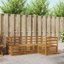 Sofasæt 4 pcs Naturfarvet Massivt Akacietræ