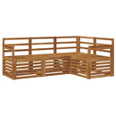 Sofasæt 4 pcs Naturfarvet Massivt Akacietræ