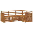 Sofasæt 4 pcs Naturfarvet Massivt Akacietræ