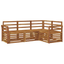 Sofasæt 4 pcs Naturfarvet Massivt Akacietræ