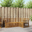 Sofasæt 4 pcs Naturfarvet Massivt Akacietræ