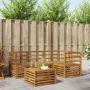 Udendørs sofagruppe 5 pcs Naturfarvet