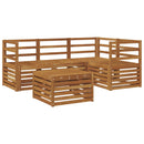 Udendørs sofagruppe 5 pcs Naturfarvet