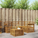 Udendørs sofagruppe 5 pcs Naturfarvet