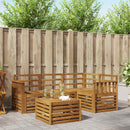 Udendørs sofagruppe 5 pcs Naturfarvet