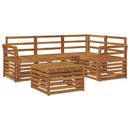 Udendørs sofagruppe 5 pcs Naturfarvet