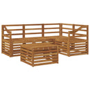 Udendørs sofagruppe 5 pcs Naturfarvet