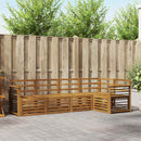 Sofasæt 5 pcs Naturfarvet Massivt Akacietræ
