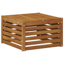 Sektionalsofa sæt 6 pcs Naturlig og Lys Grå Massivt Akacietræ