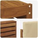 Sektionalsofa sæt 6 pcs Naturlig og Beige Massivt Akacietræ