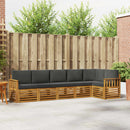 Sektionalsofa sæt 6 pcs Naturlig og Antracit Massivt Akacietræ
