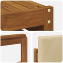 Sektionalsofa sæt 7 pcs Naturlig og Beige Massivt Akacietræ