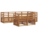 Sektionalsofa sæt 7 pcs Naturfarvet