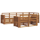 Sektionalsofa sæt 7 pcs Naturfarvet