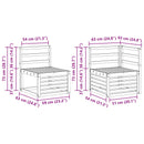 Sofasæt 8 pcs Naturfarvet Massivt Akacietræ