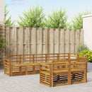 Sofasæt 8 pcs Naturfarvet Massivt Akacietræ