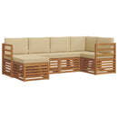 Sektionalsofa sæt med pude 6 pcs Naturlig og Beige