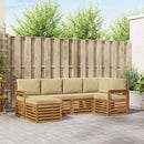 Sektionalsofa sæt med pude 6 pcs Naturlig og Beige