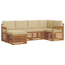 Sektionalsofa sæt med pude 6 pcs Naturlig og Beige
