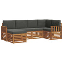 Sektionalsofa sæt med pude 6 pcs Naturlig og Antracit