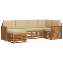 Sektionalsofa sæt med pude 6 pcs Naturlig og Beige