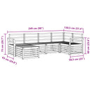 Sektionalsofa sæt 6 pcs Naturfarvet