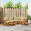 Sektionalsofa sæt med pude 6 pcs Naturlig og Beige