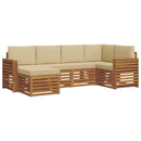 Sektionalsofa sæt med pude 6 pcs Naturlig og Beige