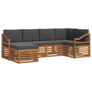 Sektionalsofa sæt med pude 6 pcs Naturlig og Antracit