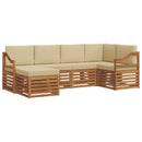 Sektionalsofa sæt med pude 6 pcs Naturlig og Beige