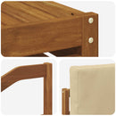 Sektionalsofa sæt 7 pcs Naturlig og Beige Massivt Akacietræ